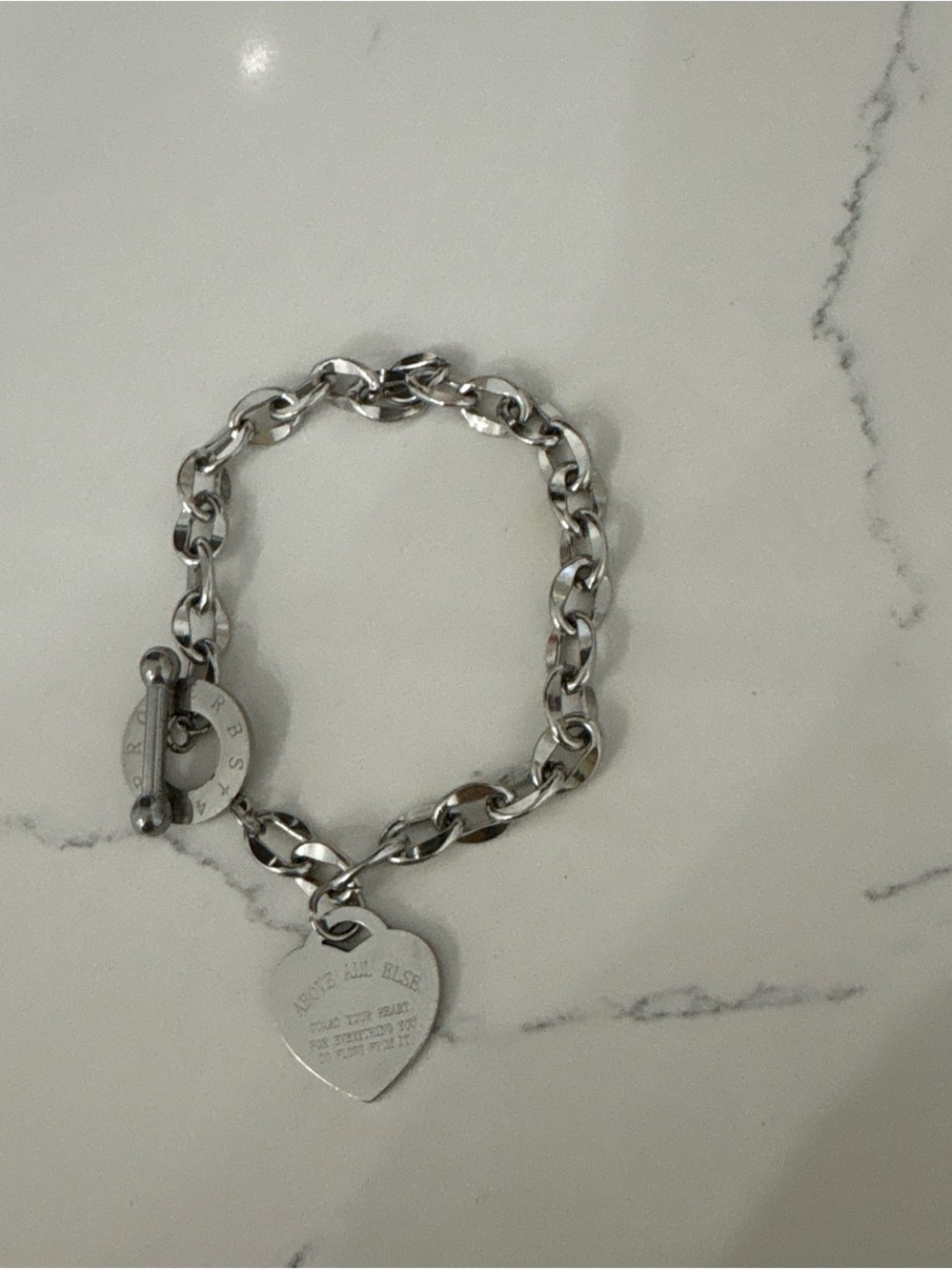 Proverb 4:23 Heart Chain Bracelet
